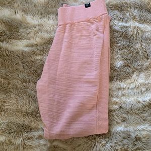 Pink gym shark knit leggings